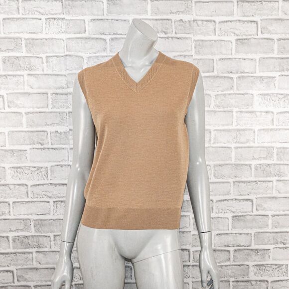 MARYAM NASSIR ZADEH Brown Apollo Vest Knit Wool Blend Vneck Sz Medium NWT - Picture 6 of 11